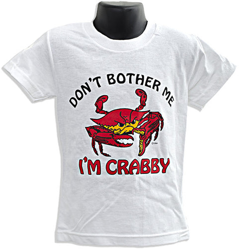 YTCR01W Youth T Don't Bother Me I'm Crabby WHITE