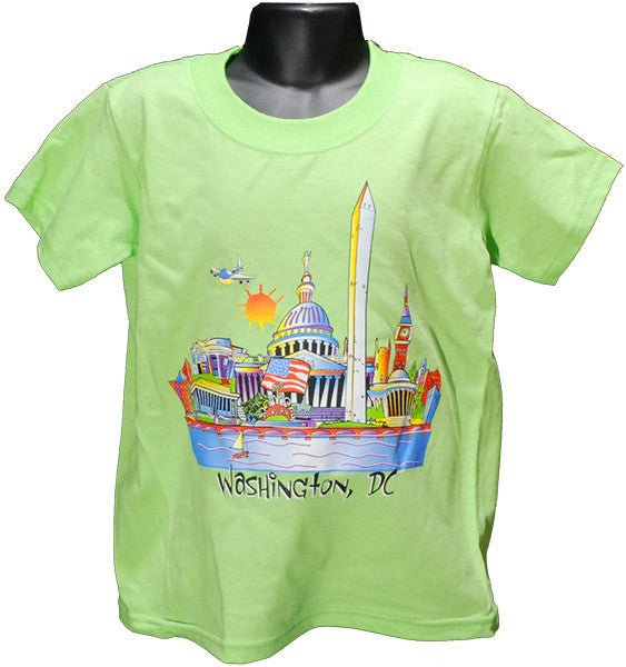 YTDC01L Youth T DC Cartoon-scape LIME