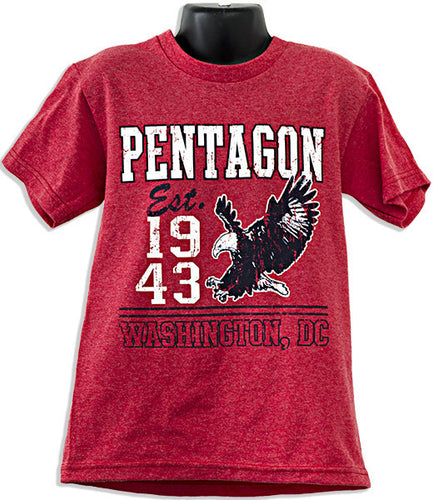 YTDC11R Youth T Pentagon 1943 Eagle RED HEATHER