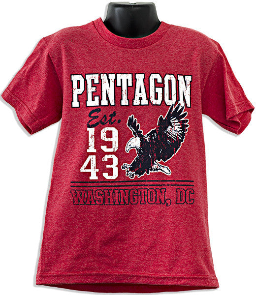 YTDC11R Youth T Pentagon 1943 Eagle RED HEATHER