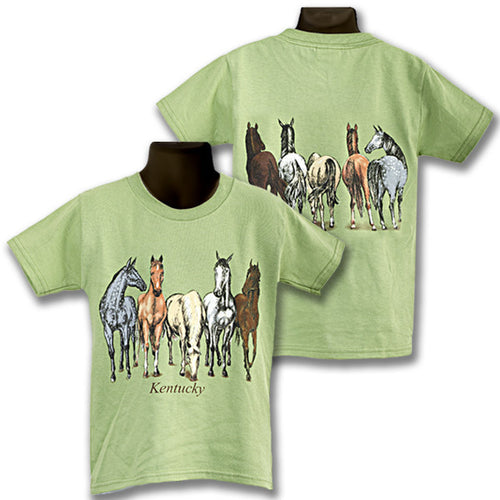 YTKY01K Youth T 100% Kentucky Horses KIWI