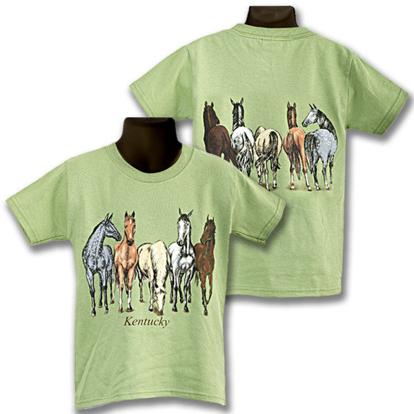 YTKY01K Youth T 100% Kentucky Horses KIWI