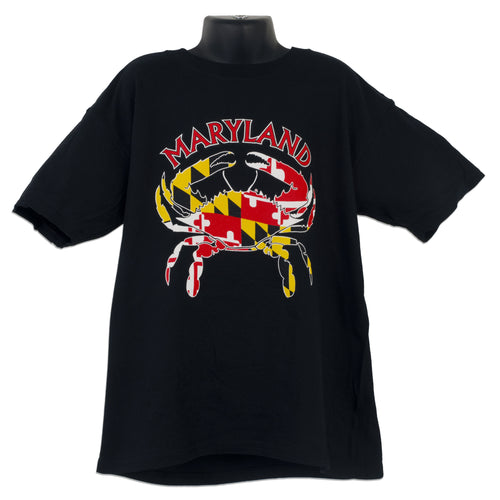 YTMD03BX Youth T Maryland Crab/Flag BLACK