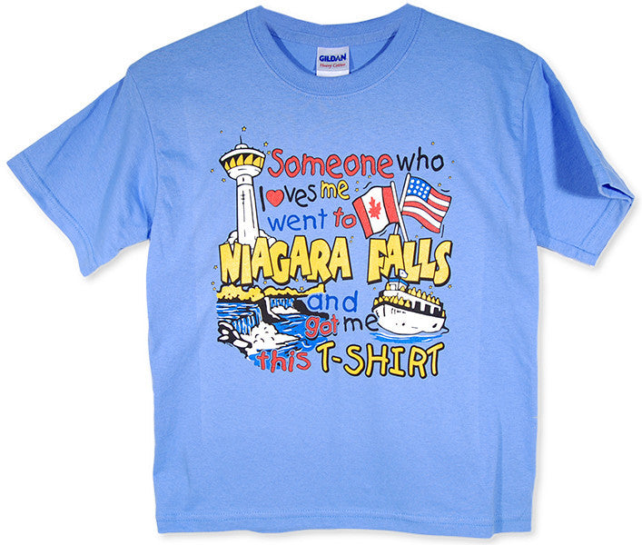 YTNF01B Youth T Someone Loves Me Niagara Falls Carolina Blue