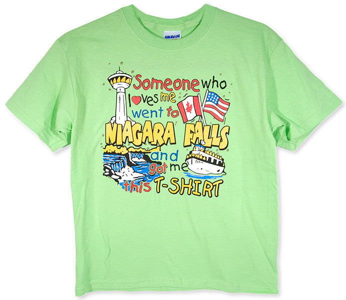 YTNF01L Youth T Someone Loves Me Niagara Falls Lime