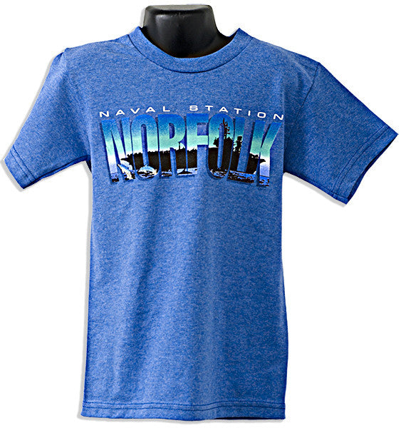 YTNV03B Youth T Norfolk Silhouette ROYAL HEATHER