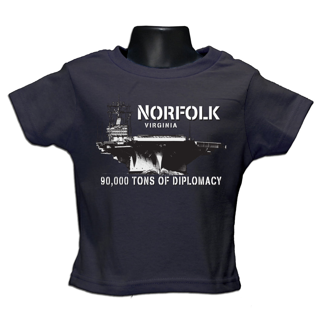 Youth T-Shirt 90,000 Tons Norfolk NAVY BLUE