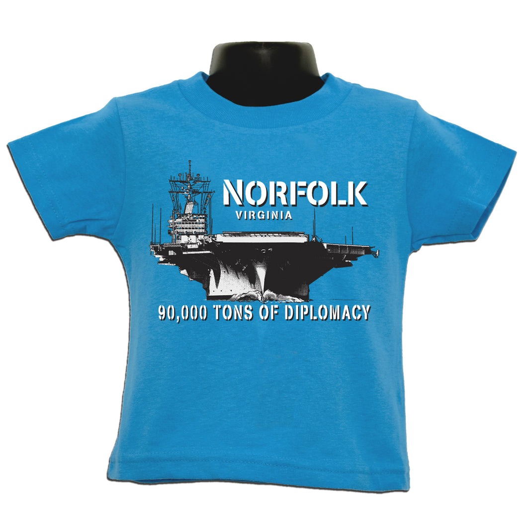 Youth T-Shirt 90,000 Tons Norfolk TROPICAL BLUE