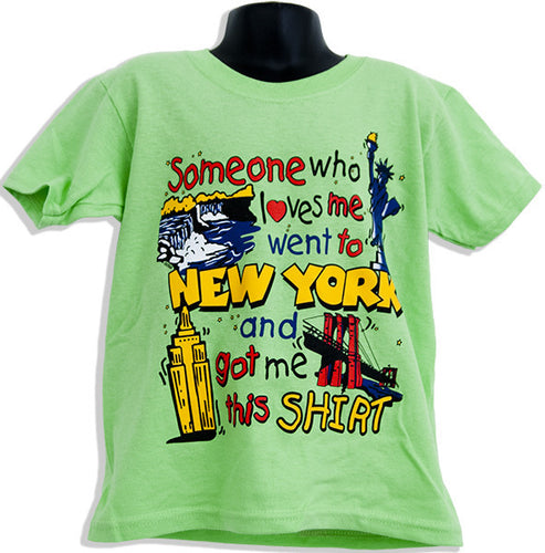 YTNY01L Youth T Someone Loves Me New York LIME