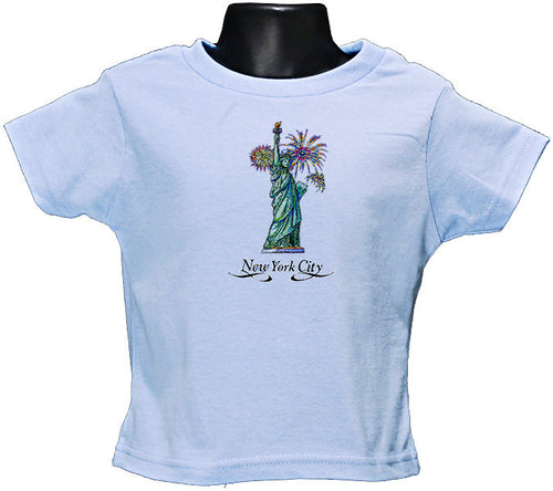 YTNY02I Youth T Statue of Liberty Caviar Iris Blue