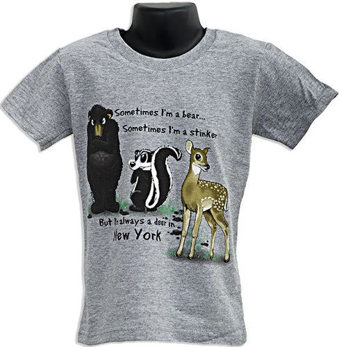 YTNY03G Youth T Little Stinker New York GREY