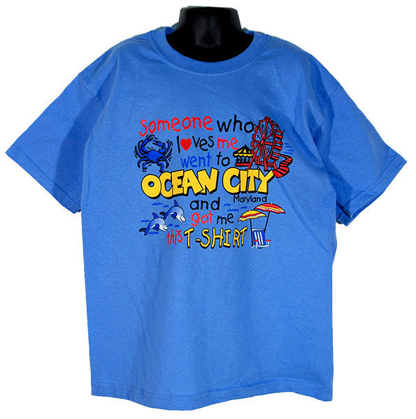 YTOC05B Youth T Ocean City Someone Loves Me BLUE