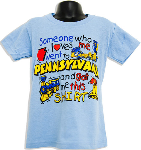 YTPA02B Youth T Someone Loves Me Pennsylvania CAROLINA BLUE