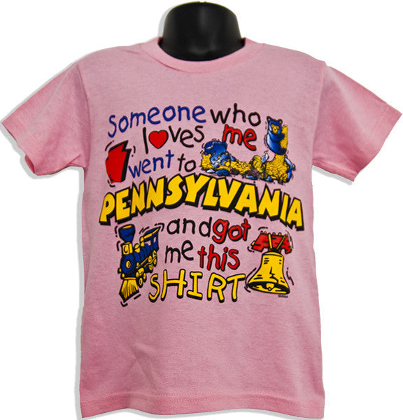 YTPA02P Youth T Someone Loves Me Pennsylvania NEON PINK