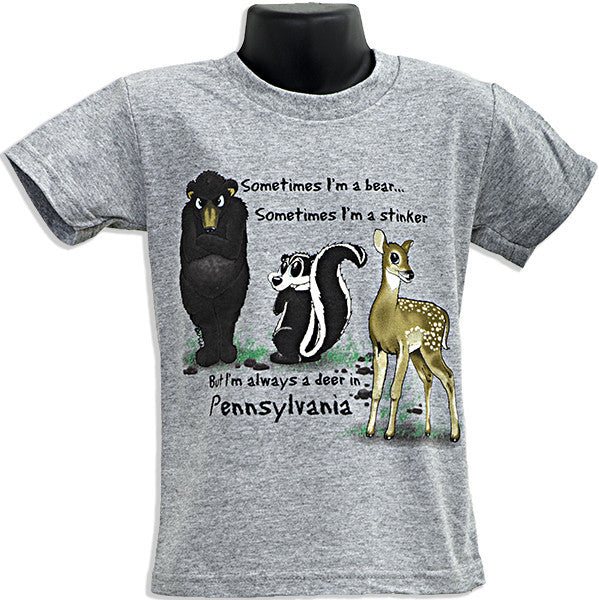 YTPA03A Youth T Little Stinker Pennsylvania ANTHRACITE GREY