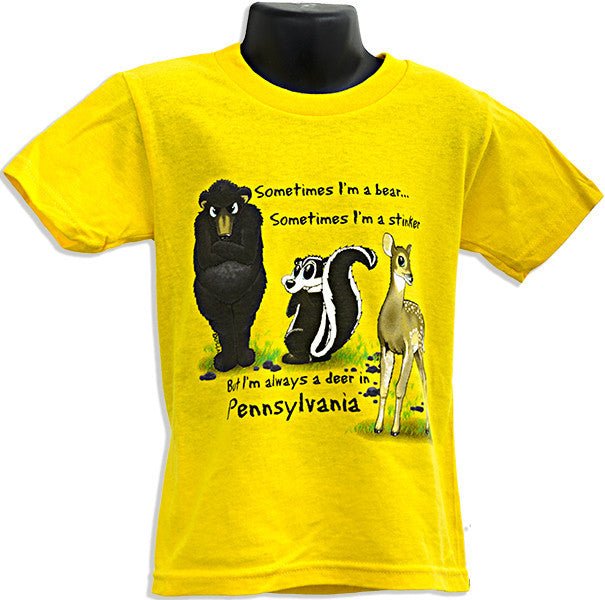 YTPA03Y Youth T Little Stinker Pennsylvania YELLOW
