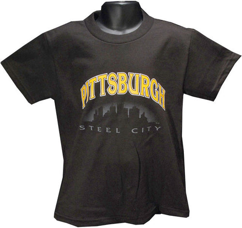 YTPG01B Youth T Pittsburgh Steel City Black