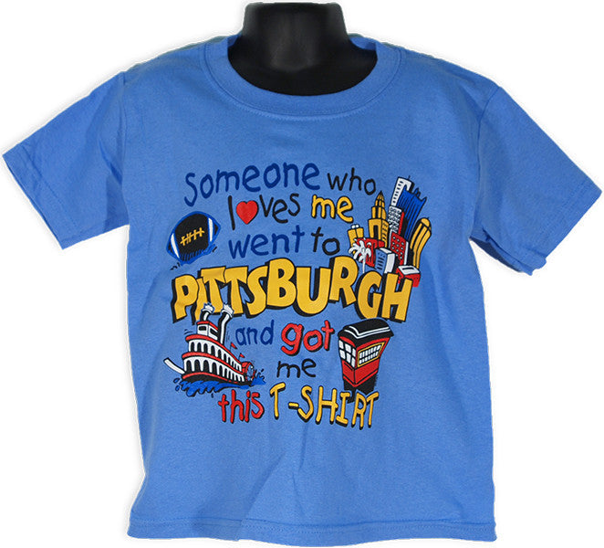 YTPG03C Youth T Someone Loves Me Pittsburgh Carolina Blue