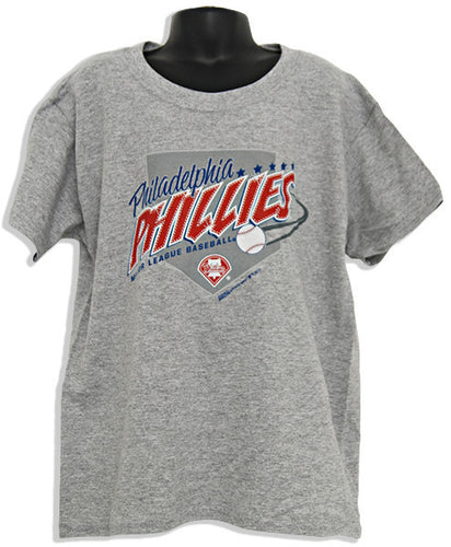 YTPP01G Youth T 100% Phillies Vintage GREY HEATHER