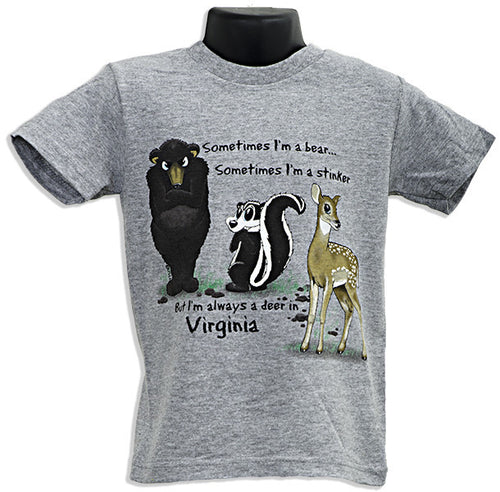 YTVA01A Youth T Little Stinker Virginia GREY