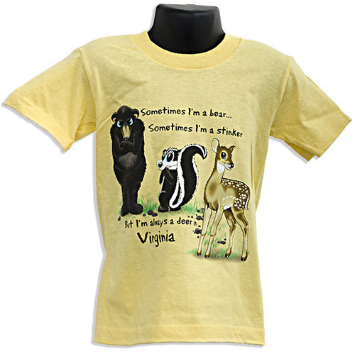 YTVA01Y Youth T Little Stinker Virginia YELLOW