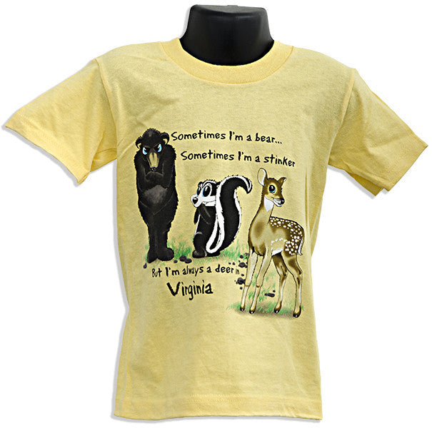 YTVA01Y Youth T Little Stinker Virginia YELLOW