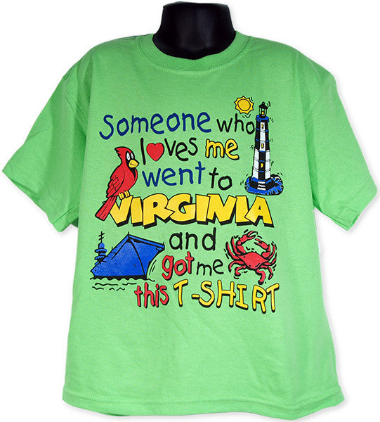 YTVA10L Youth T Someone Loves Me Virginia LIME