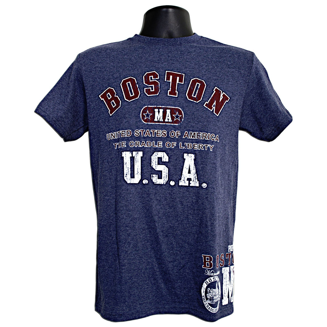 T-Shirt BOSTON 2-Hit Denim Heather